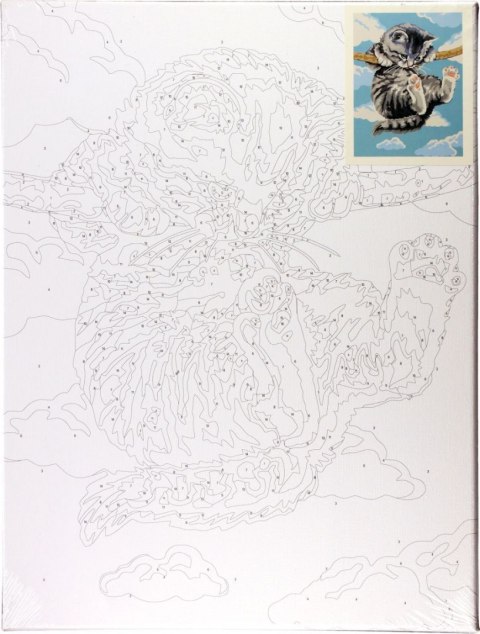 Zestaw kreatywny Malowanie po numerach 30x40cm Kotek Flamingo Line (FC226) Flamingo Line