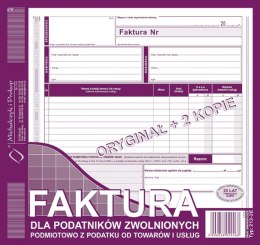 Druk samokopiujący S o/2k faktura VAT 2/3 A4 81k. (212-2E)