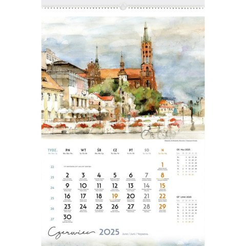 Kalendarz ścienny MIASTA POLSKI WIELOPLANSZOWY 12K A3 Lucrum (RW5) Lucrum