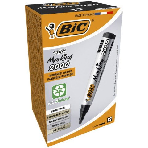 Marker permanentny Marking 2000 wkład czarny 1,5mm okrągła końcówka Bic (8209153) Bic