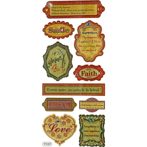 Naklejka (nalepka) Craft-Fun Series ramki z napisami Titanum (TY27) Titanum