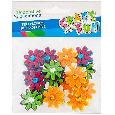 Ozdoba filcowa 16 szt Craft with Fun (439261) Craft with Fun
