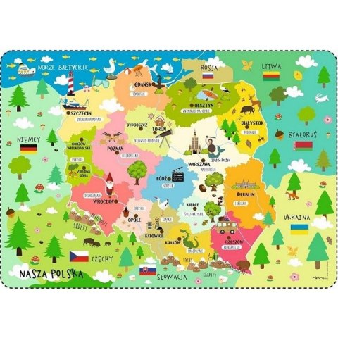 Podkład na biurko Polska mix PVC PCW Henry (5907222713693) Henry