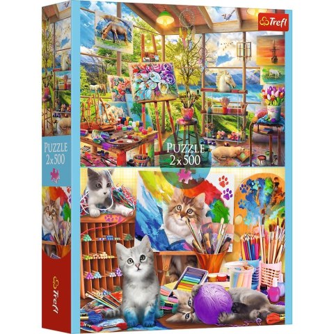 Puzzle Trefl Sztuka malowania 2x500 el. (37530) Trefl