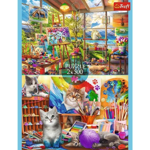 Puzzle Sztuka malowania 2x500 el. Trefl (37530) Trefl