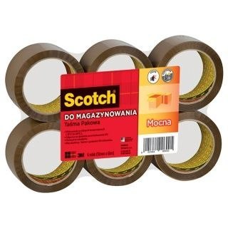 Taśma pakowa 50x66 [mm x m] brązowa Scotch (S5066F6) Scotch