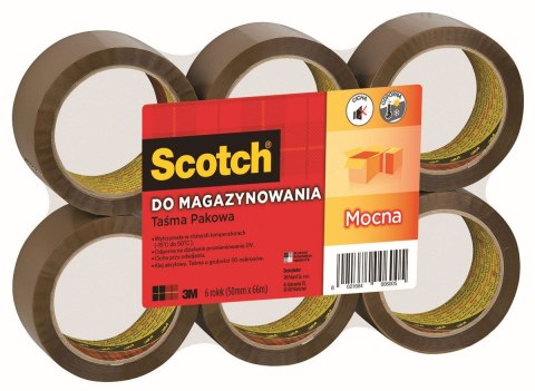 Taśma pakowa 50x66 [mm x m] brązowa Scotch (S5066F6) Scotch