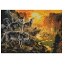 Zestaw kreatywny Diamentowa mozaika 30x40cm Wilki 2 Flamingo Line (TQ3387-04) Flamingo Line