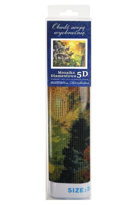 Zestaw kreatywny Diamentowa mozaika 30x40cm Wilki 2 Flamingo Line (TQ3387-04) Flamingo Line