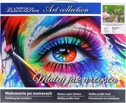 Zestaw kreatywny Malowanie po numerach 40x50cm Koliber Flamingo Line (FSY213) Flamingo Line