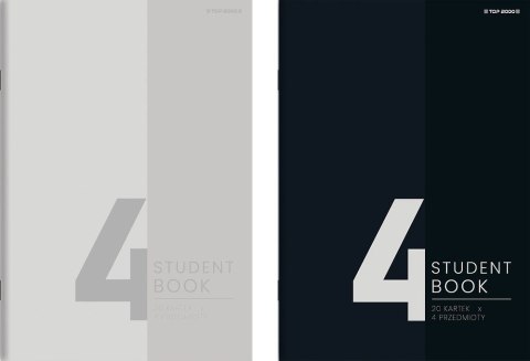 Zeszyt STUDENT BOOK 4 PRZEDMIOTY A4 80k. 70g krata Top 2000 (400183848) Top 2000