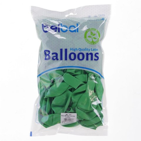 Balon gumowy pastelowy 100 szt zielony 12cal Partydeco Partydeco