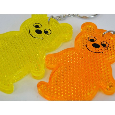 Brelok zawieszka odblaskowa miś wys.7cm, karta 12sz Adar (216631) Adar