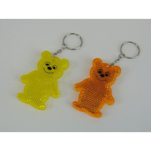 Brelok zawieszka odblaskowa miś wys.7cm, karta 12sz Adar (216631) Adar