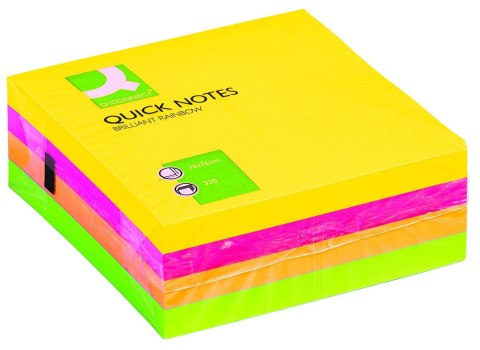 Notes samoprzylepny (karteczki) neonowe neonowy 320k [mm:] 76x76 Q-Connect (KF01348) Q-Connect