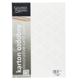 Papier ozdobny (wizytówkowy) glamour biały 230g 20 arkuszy A4 biały 230g Galeria Papieru (204903) Galeria Papieru