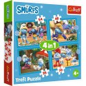 Puzzle Trefl Smerfy Wioska Smerfów 4w1 el. (34656) Trefl