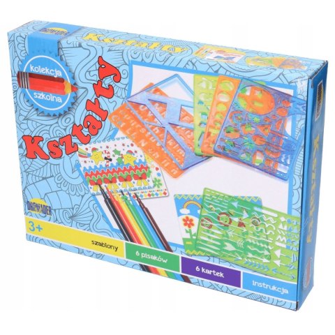 Zestaw kreatywny szablony i kształty do rysowania Dromader (130-02682) Dromader