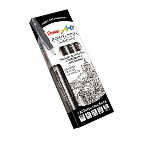 Cienkopis POINTLINER wkład czarne mixmm 1kol. Pentel (XBLW355C) Pentel