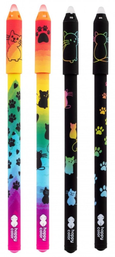 Długopis wymazywalny Miaow wkład niebieski 0,5mm Happy Color (HA 4120 01MA-3) Happy Color