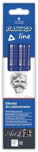 Ołówek w kartonowym pudełku HB Flamingo Line Flamingo Line