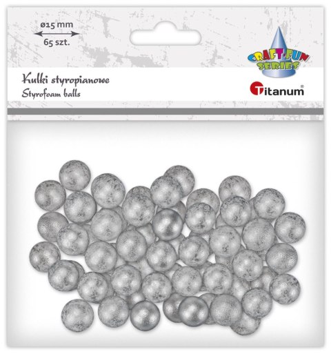Ozdoba styropianowa Craft-Fun Series SREBRNE kulki styropianowe Titanum Titanum