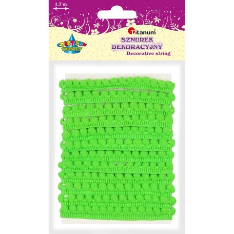 Sznurek Craft-Fun Series z pomponikami 1,7m Titanum (PJ468) Titanum