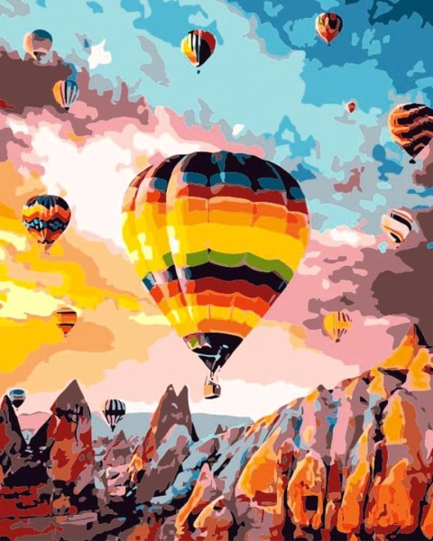 Zestaw kreatywny Malowanie po numerach 40x50cm Kapadocja Flamingo Line (FLG157-01) Flamingo Line