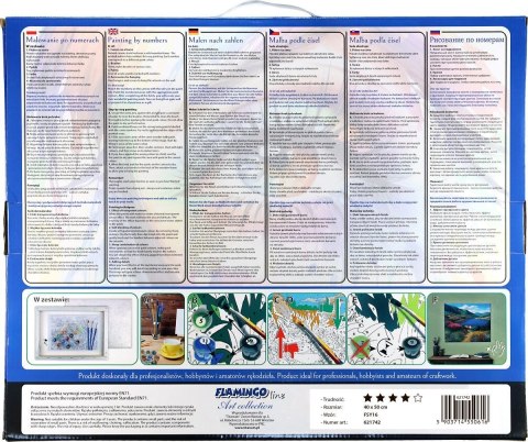 Zestaw kreatywny Malowanie po numerach 40x50cm Lwy Flamingo Line (FSY16) Flamingo Line