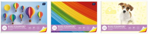 Blok rysunkowy bloki A4 kolorowy 80g 20k [mm:] 210x297 Interdruk (BLRK) Interdruk
