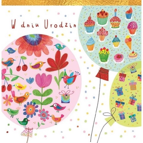 Kartka składana KARNET KW BALONY PATTERN kw Henry (5907465662772) Henry