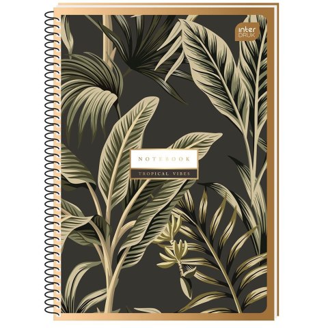 Kołozeszyt (kołonotatnik) Metalizowany Satin Gold A5 100k. 70g krata Interdruk Interdruk