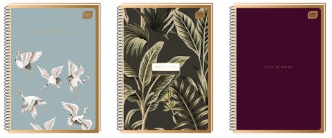 Kołozeszyt (kołonotatnik) Metalizowany Satin Gold A5 100k. 70g krata Interdruk Interdruk