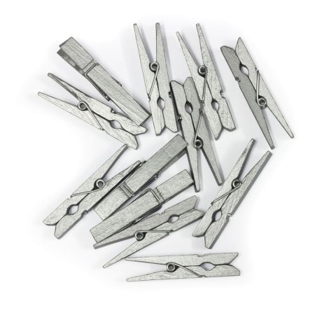 Ozdoba drewniana klamerki srebrne 47mm Galeria Papieru (253036) Galeria Papieru