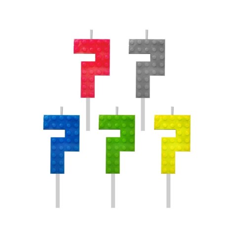 Świeczka urodzinowa klocki numer 7 Godan (7C-SUK7) Godan