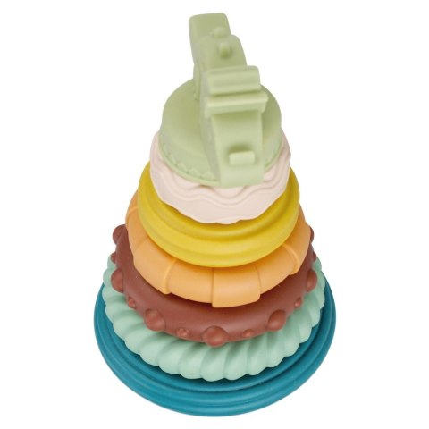 Układanka piramidka edukacyjna pastelowa Bam Bam (482393) Bam Bam