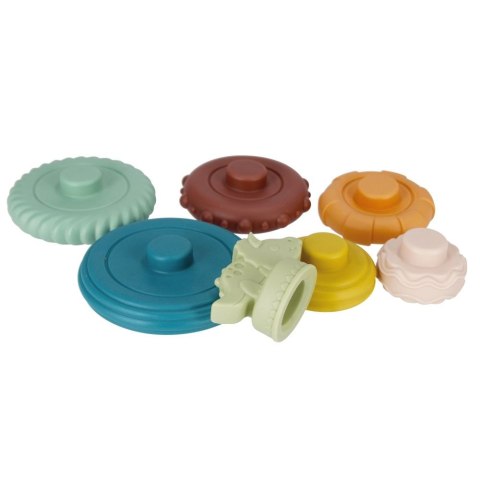 Układanka piramidka edukacyjna pastelowa Bam Bam (482393) Bam Bam