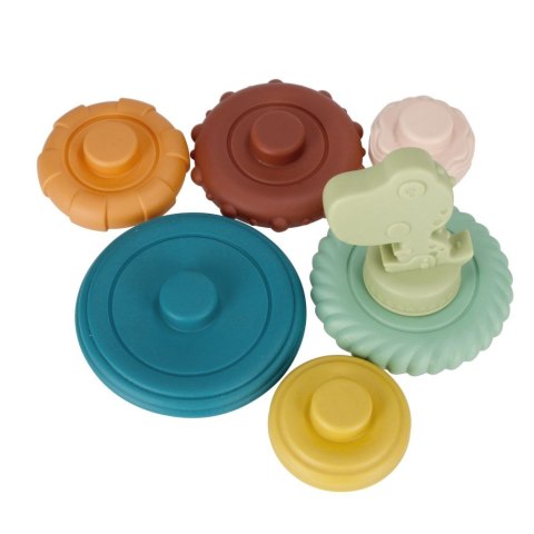 Układanka piramidka edukacyjna pastelowa Bam Bam (482393) Bam Bam