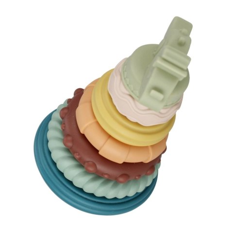 Układanka piramidka edukacyjna pastelowa Bam Bam (482393) Bam Bam