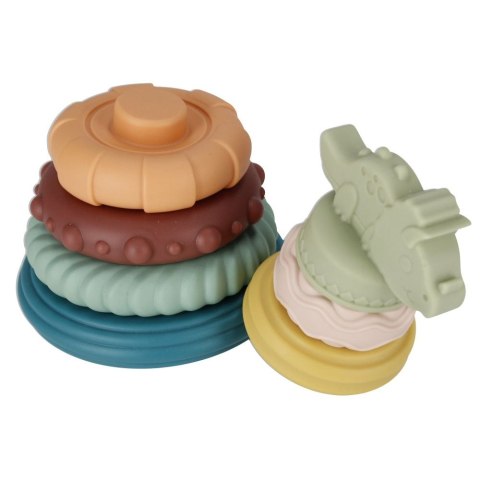 Układanka piramidka edukacyjna pastelowa Bam Bam (482393) Bam Bam