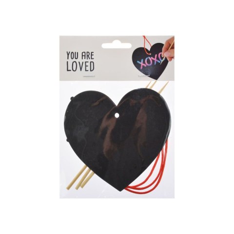 Zawieszka zdrapka serce 3szt./op. Arpex (WA3906) Arpex