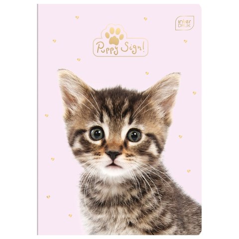 Zeszyt A5 Puppy Sign 16k. 70g krata [mm:] 148x210 Interdruk (ZE16#PS) Interdruk