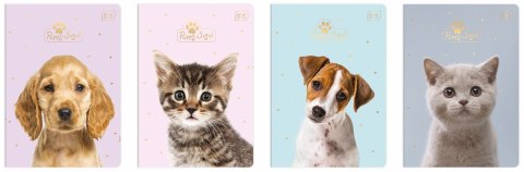 Zeszyt A5 Puppy Sign 16k. 70g krata [mm:] 148x210 Interdruk (ZE16#PS) Interdruk
