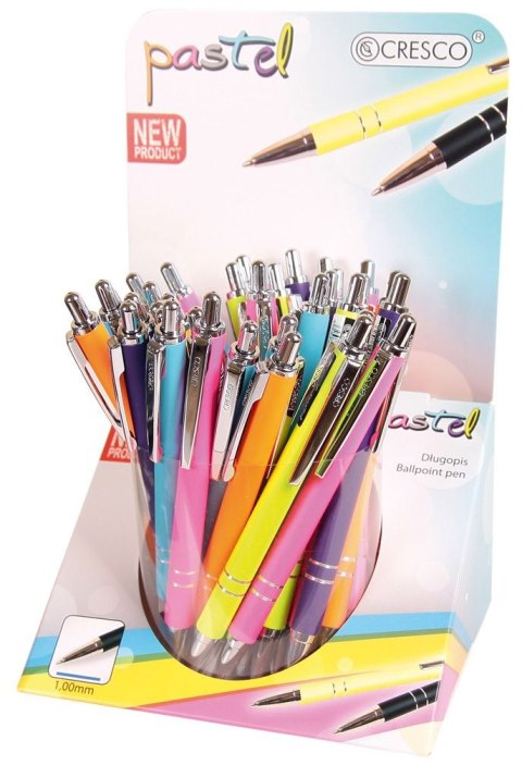 Długopis wielkopojemny Pastel wkład niebieski 1,0mm Cresco (250022) Cresco