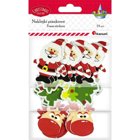 Naklejka (nalepka) Craft-Fun Series piankowe Mikołaje, choinki, głowy renifera Titanum Titanum
