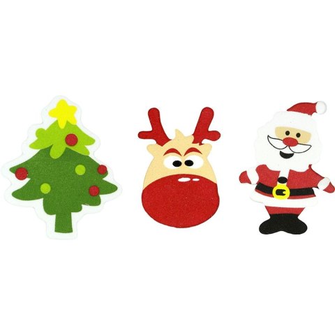 Naklejka (nalepka) Craft-Fun Series piankowe Mikołaje, choinki, głowy renifera Titanum Titanum