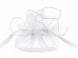 Organza Partydeco Woreczki z organzy, biały, 25cm biały (WRG6-008-10) Partydeco