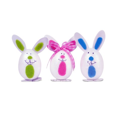 Ozdoba wielkanocna Zestaw dekoracji kreatywnych na piku 3 jajka, elementy do zdobienia Arpex (WN6119) Arpex