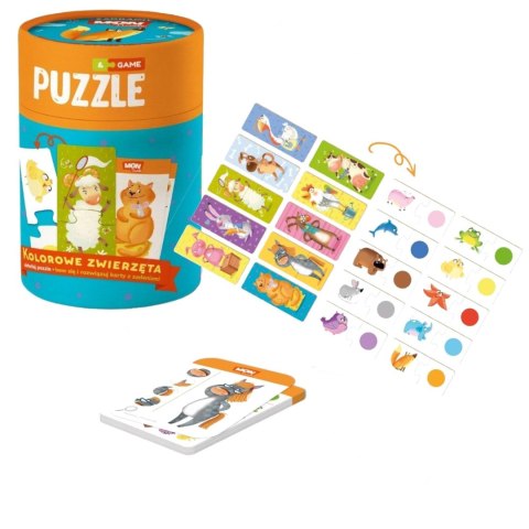 Puzzle Kolorowe zwierzęta dwustronne 10x2 el. Dodo (MON200100) Dodo