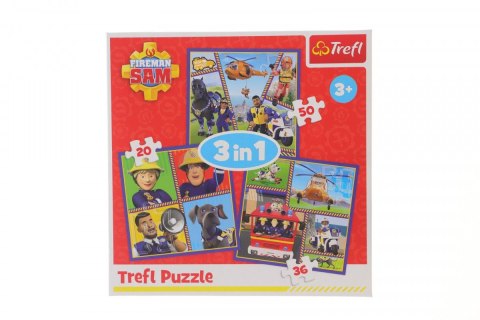 Puzzle Trefl Strażak Sam 3w1 el. (34868) Trefl